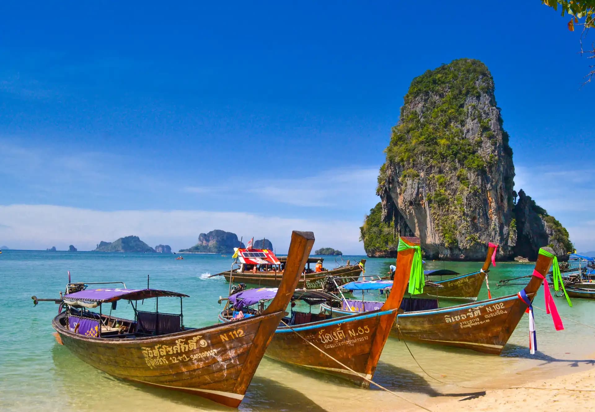 Long-tail boat at the Phi Phi Islands, Thailand